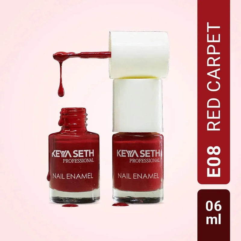 Red Carpet Long Wear Nail Enamel Enriched with Vitamin E & Argan oil - Keya Seth Aromatherapy