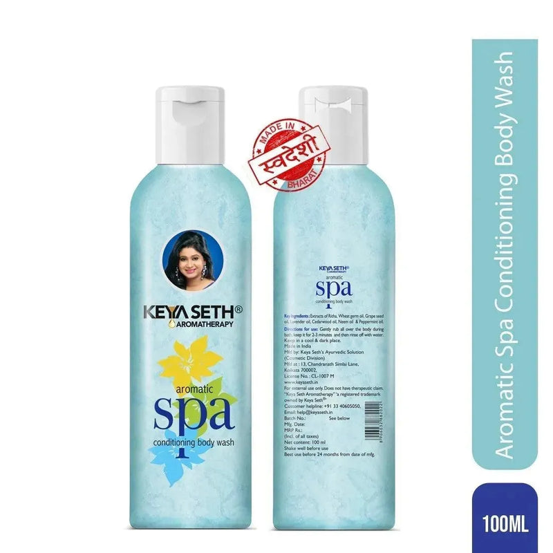 Aromatic Spa Conditioning Body Wash I 100% Soap Free I Enriched with Wheat Germ, Grape Seed , Lavender, Sandalwood, Neem and Peppermint oil - Keya Seth Aromatherapy