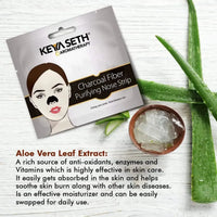 Charcoal Fiber Purifying Nose Strip, Nose Blackhead Remover Enriched with Vitamin E & Aloe Vera Extract