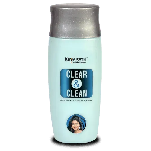 Clear & Clean Aqua Solution for Acne Pimple Pigmentation & Rash- Enriched with Lemongrass & Geranium oil - Keya Seth Aromatherapy