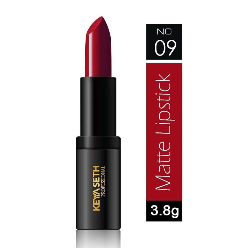 Deep Bright Red Shade Matte Lipstick - 09 - Keya Seth Aromatherapy