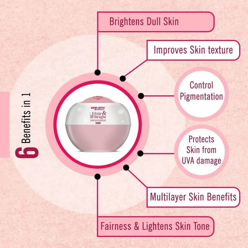 "Fair & Bright" Day & Night Cream Combo - Skin Brightening, Whitening, Nourishing ,Overnight Repair Fairness Moisturizer Enriched with Essential Oil.