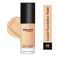 Full Coverage Liquid Matte Foundation-Shade 01 - Keya Seth Aromatherapy