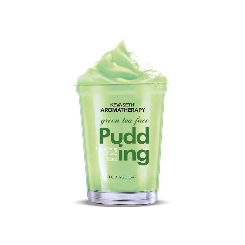 Green Tea Face Pudding Brightening Sleeping Mask for Soft Smooth Glowing & Healthy Skin Enriched with Hyaluronic Acid, Rosemary, & Chamomile Extract