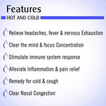 Hot and Cold-Congestion Reliever Steam Inhaler- Prevents Cold and Cough, Flu - Natural Therapeutic Essential Oil Blend Eucalyptus & Peppermint