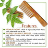 Neem Wooden Comb Wide Tooth with Handel All Purpose Large Size Perfect Hair Setter - Keya Seth Aromatherapy