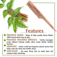 Neem wooden Tail Comb - Keya Seth Aromatherapy