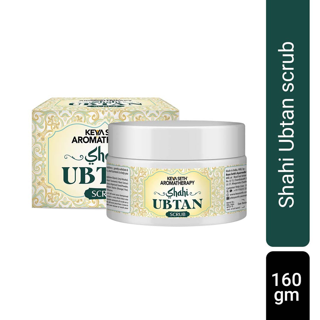 Shahi Ubtan Scrub, Natural Exfoliation Orange Peel, Apricot Seed & Turmeric Protection, Tan Removal, Cell Renewal Glowing Face & Body, All Skin Types